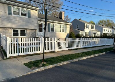 Vinyl fence by Fence Imperial, showcasing a sleek and modern design with low-maintenance features for a contemporary look.