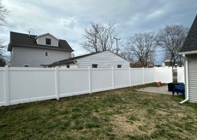 Vinyl fence by Fence Imperial, showcasing a sleek and modern design with low-maintenance features for a contemporary look.